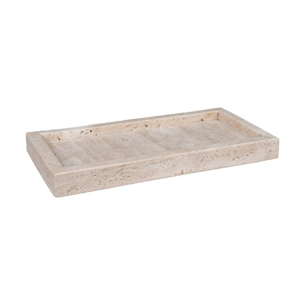 Iš akmens dekoratyvinis padėklas 15x30,5 cm Travertine – House Nordic-image-2