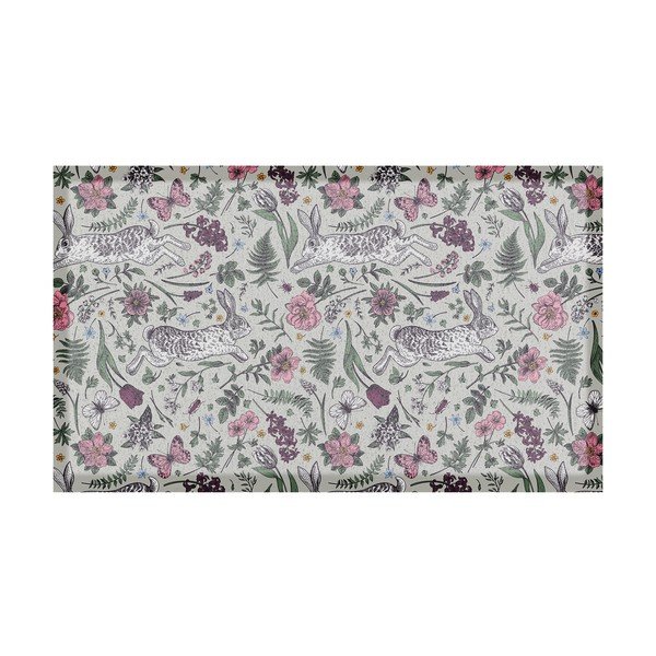 Iš PVC grindų kilimėlis 40x70 cm Hare Wildflowers – Artsy Doormats