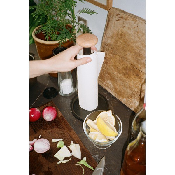 Juodos spalvos popierinio rankšluosčio stovas ø 15 cm Paper Pal – Rosendahl-image-1