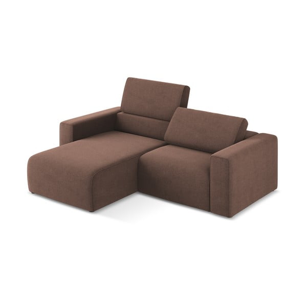 Rožinės spalvos kampinė sofa (su kairiuoju kampu) Kalea – Makamii-image-1