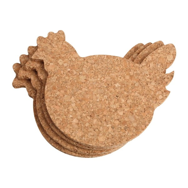 4 "T&G Woodware Chicken" padėkliukų rinkinys