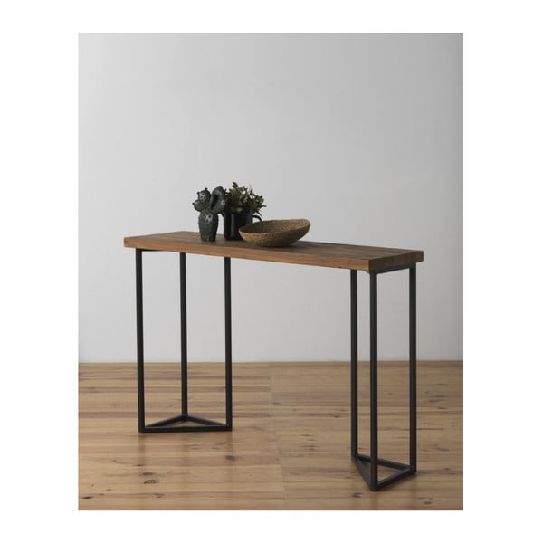 Konsolinis staliukas su briedžio medienos stalviršiu Geese Lorena, aukštis 83 cm-image-1