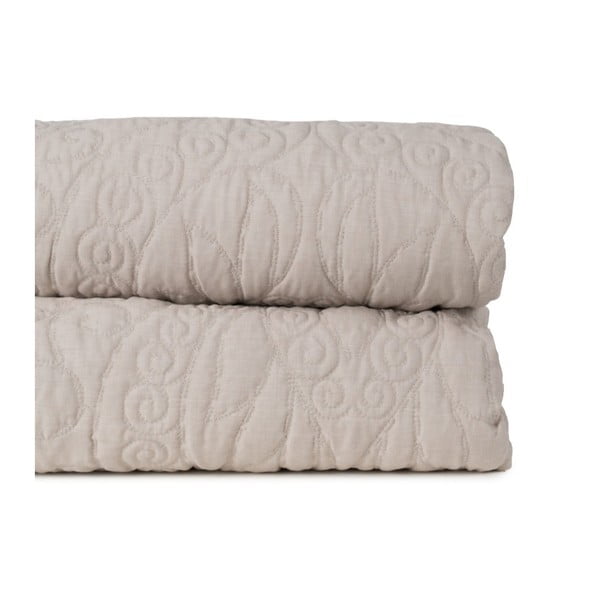 Smėlio spalvos dygsniuota lovatiesė 180x260 cm – Ixia