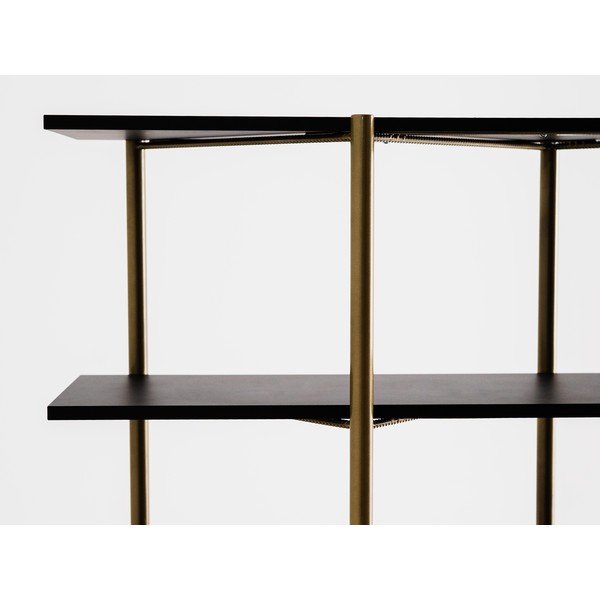 Juodos ir auksinės spalvos knygų spinta 110x150 cm Rave - CustomForm-image-2