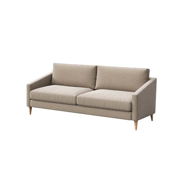 Sofa smėlio spalvos iš velveto 200 cm Karoto – Ame Yens-image-2