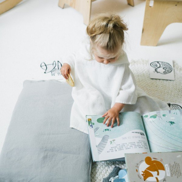 Vaikiškas pilkas lininis užvalkalas Linen Tales Nature, 40 x 60 cm-image-4