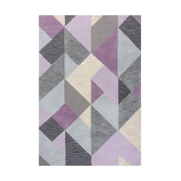 Pilkos ir violetinės spalvos kilimas Flair Rugs Icon, 160 x 230 cm