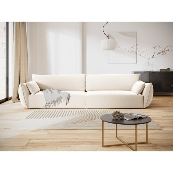 Smėlio spalvos iš velveto sofa 248 cm Vanda – Mazzini Sofas-image-1
