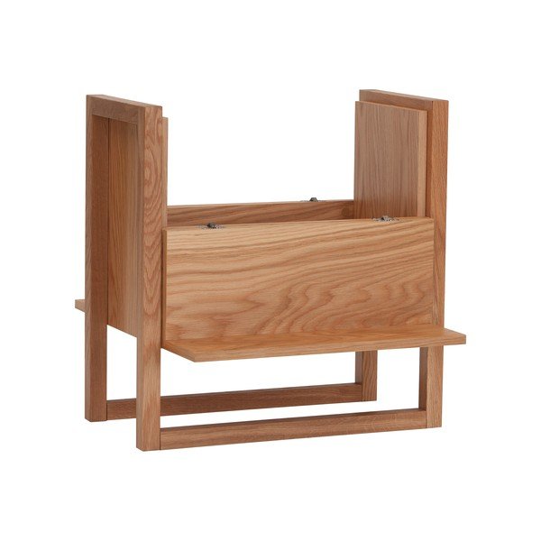Natūralios spalvos vyno spintelė iš ąžuolo medienos 59x60 cm NewEst - Woodman-image-4