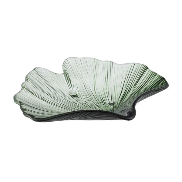 Iš stiklo dekoratyvinis padėklas 16x17 cm Gingko – Ixia