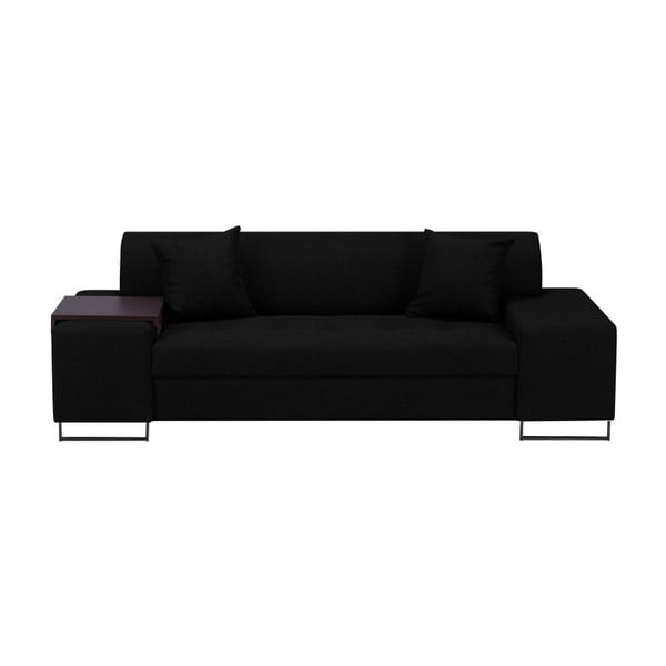 Juoda sofa su juodomis kojomis "Cosmopolitan Design Orlando", 220 cm