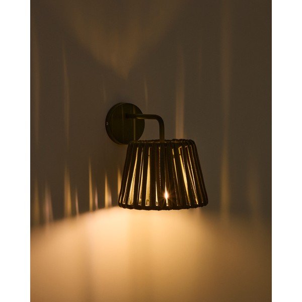 Sieninis lauko šviestuvas LED saulės baterijos (aukštis 23 cm) Aldet – Kave Home-image-1