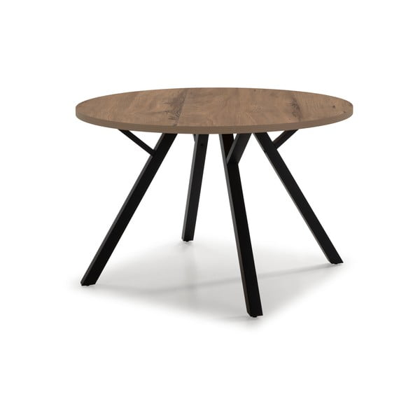 Apvalus valgomojo stalas iš riešutmedžio ø 120 cm Beni - Marckeric-image-1