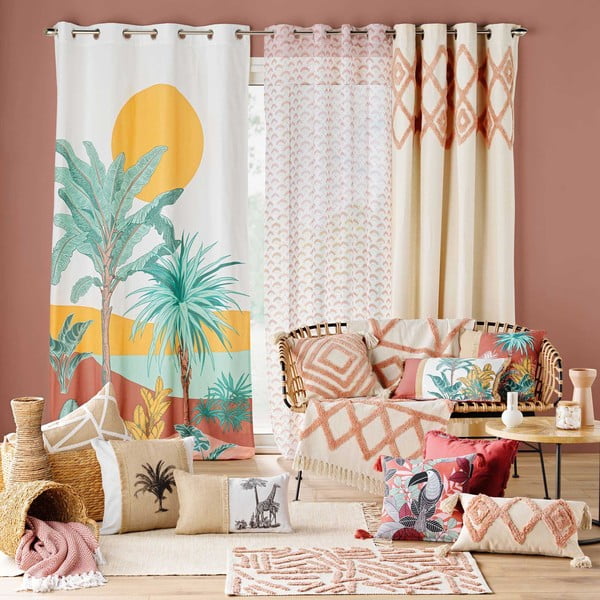 Skalbiamas kilimas rožinės spalvos/kreminės spalvos 60x90 cm Athena – douceur d'intérieur-image-1
