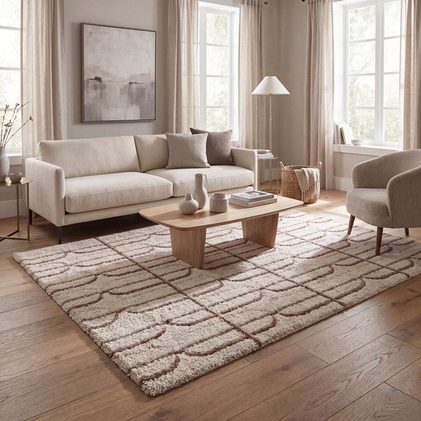 Kreminės spalvos/šviesiai rudos spalvos kilimas 120x170 cm Ember – Universal-image-1