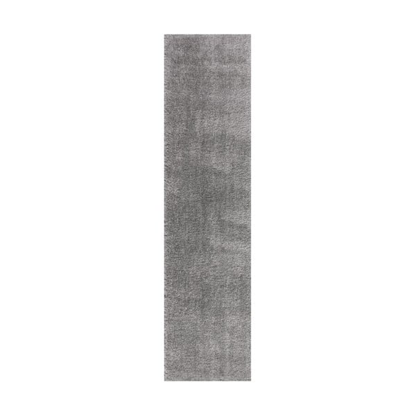 Iš perdirbto pluošto kilimas pilkos spalvos 60x230 cm Velvet – Flair Rugs
