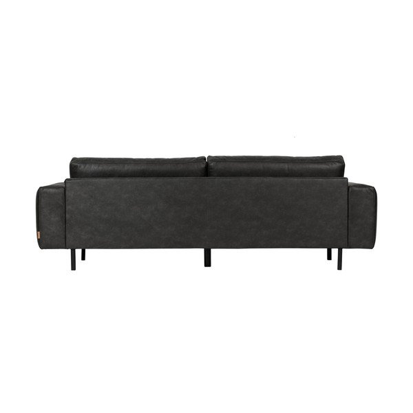 Antracito pilkos spalvos sofa iš dirbtinės odos WOOOD Rebound-image-1