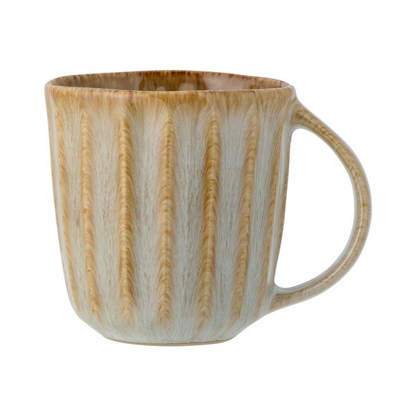 Smėlio spalvos iš molio puodelis latte kavai 350 ml Fleur – Bloomingville