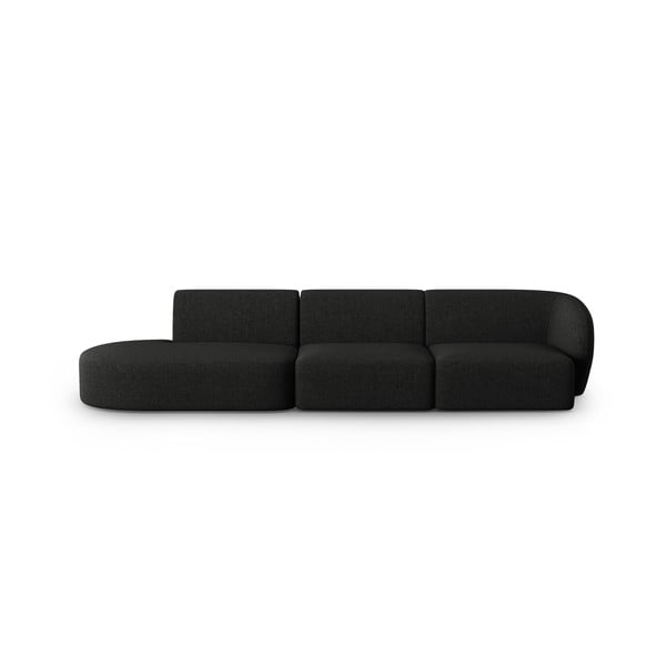 Sofa juodos spalvos 302 cm Shane – Micadoni Home