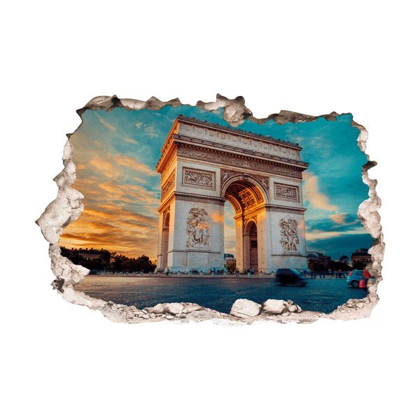 3D sienos lipdukas Ambiance Arc de Triumfo arka Paryžiuje-image-2