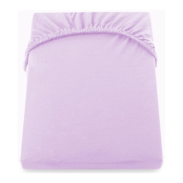 Rožinė violetinė elastinė paklodė DecoKing Nephrite Lila, 200/220 x 200 cm