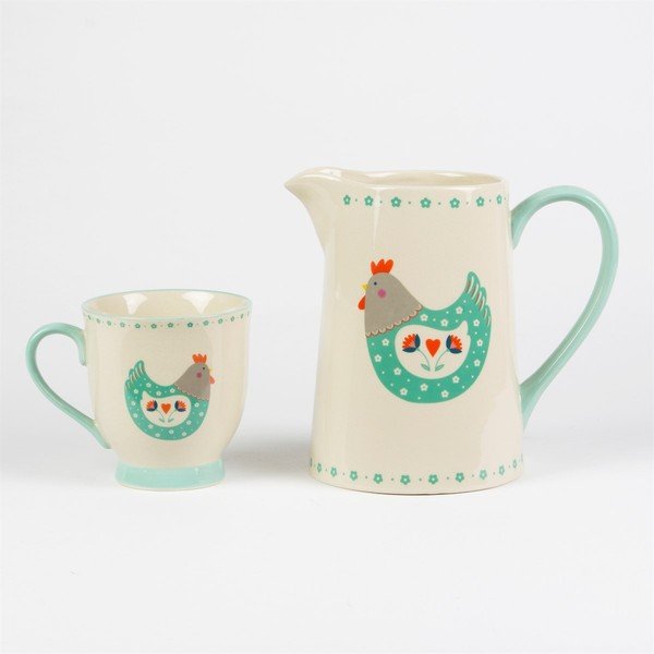 Puodelis "Sass & Belle Folk Hen-image-1