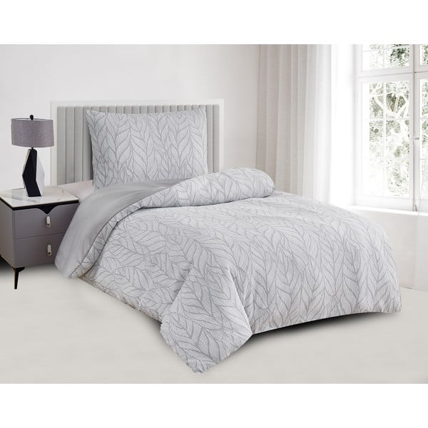 Iš žakardo viengulė patalynė pilkos spalvos 140x200 cm Florida – My House-image-1