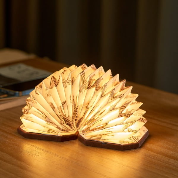 Tamsiai rudos spalvos šviečianti dekoracija USB Velvet Accordion – Gingko-image-2