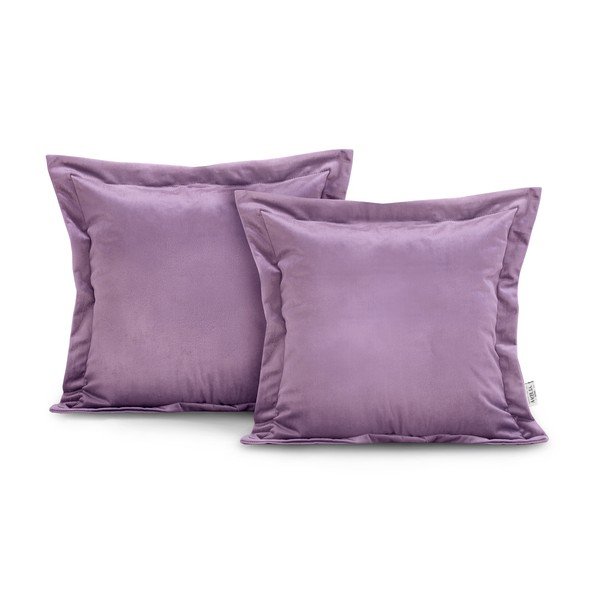 2 violetinės spalvos pagalvių užvalkalų rinkinys AmeliaHome, 45 x 45 cm-image-1