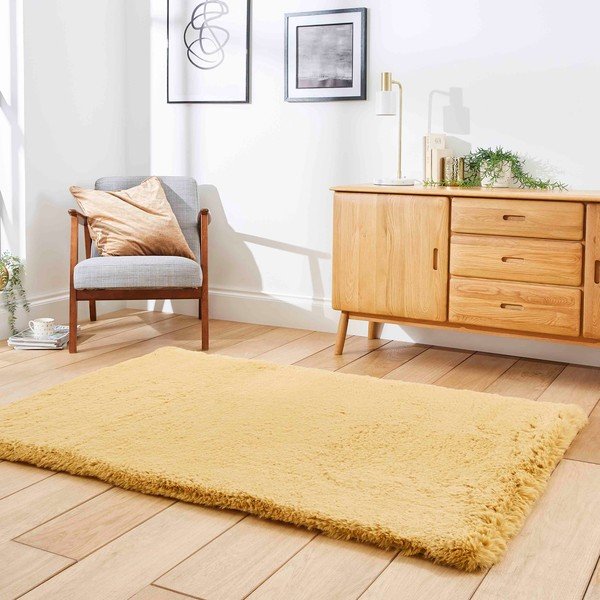 Kilimas garstyčių spalvos 80x150 cm Super Teddy – Think Rugs-image-2