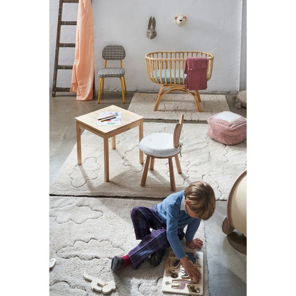 Skalbiamas/rankų darbo iš medvilnės vaikiškas kilimas kreminės spalvos 120x160 cm Clouds – Lorena Canals-image-4