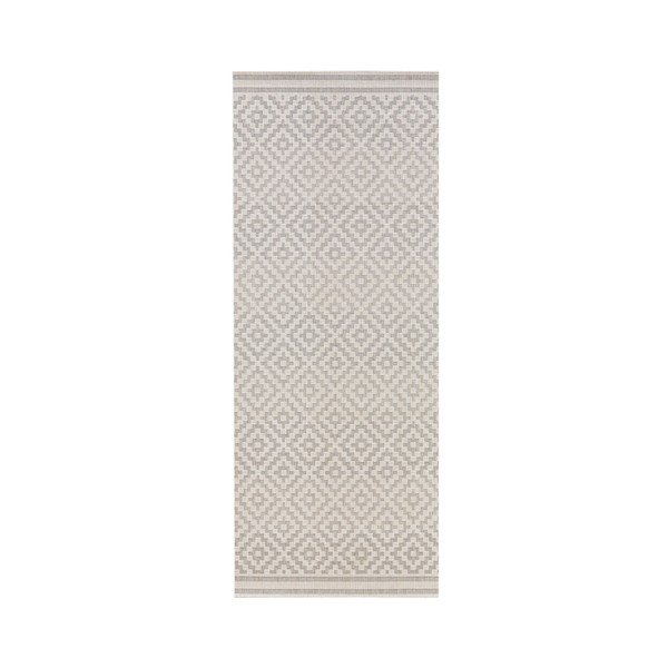 Pilkos ir kreminės spalvos protektorius, tinkamas naudoti lauke NORTHRUGS Meadow, 80 x 200 cm