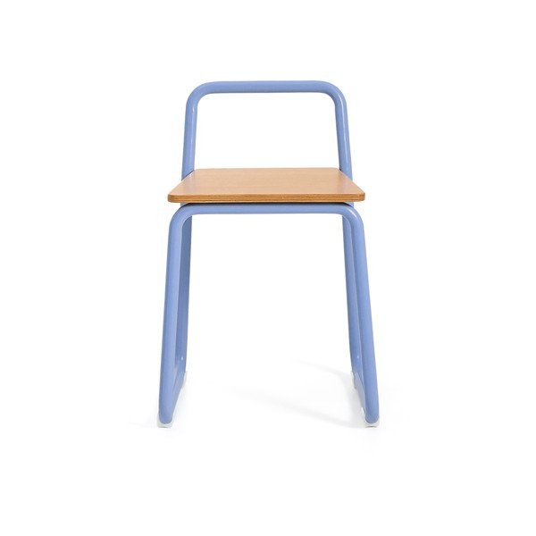 Mėlynos spalvos iš metalo vaikiška kėdė Tinn – Kave Home-image-2