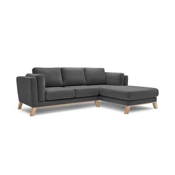 "Bobochic Paris Paris Seattle" tamsiai pilka kampinė sofa, dešinysis kampas-image-3
