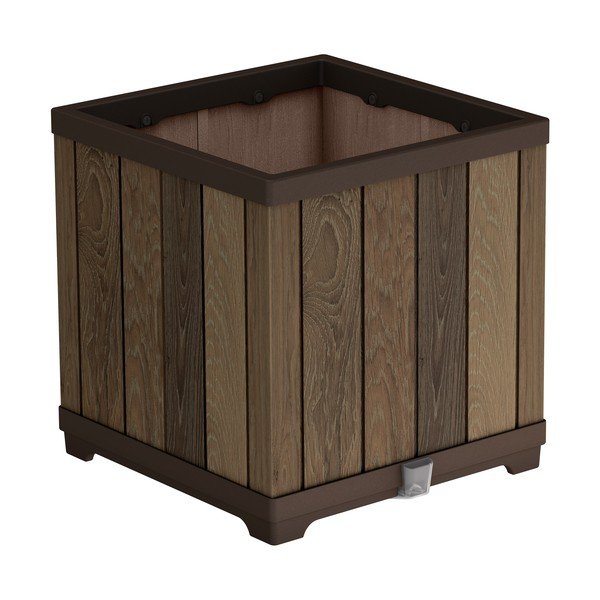 Iš plastiko vazonas su savaiminio laistymo funkcija Deco Square – Keter