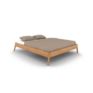 Dvigulė lova iš ąžuolo masyvo natūralios spalvos 200x200 cm Twig – The Beds