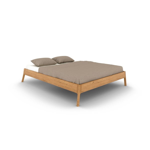 Dvigulė lova iš ąžuolo masyvo natūralios spalvos 200x200 cm Twig – The Beds