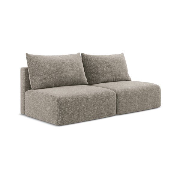 Smėlio spalvos sulankstoma/su sandėliavimo vieta sofa 216 cm Kalena – Makamii-image-2