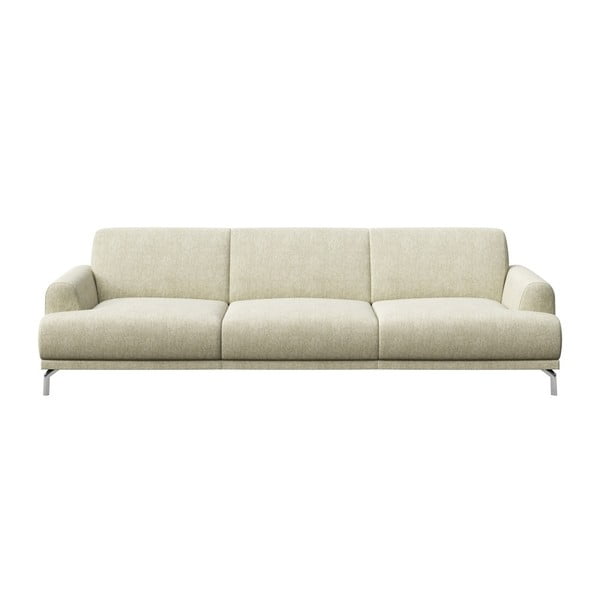 Šviesios smėlio spalvos sofa MESONICA Puzo, 240 cm