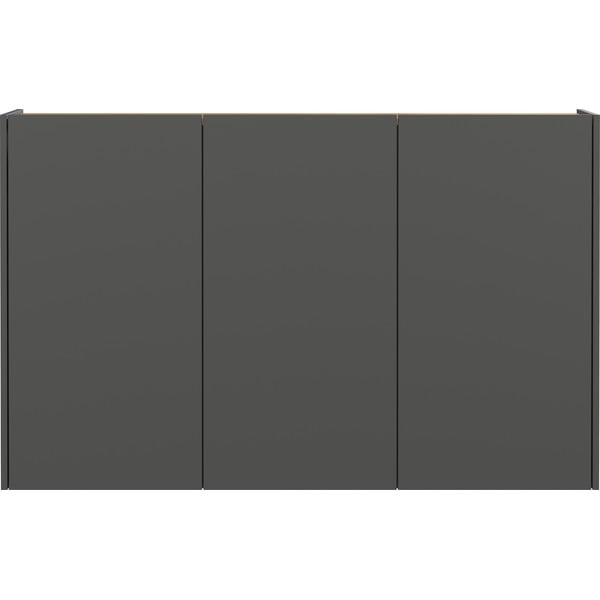 Antracito spalvos pakabinama spintelė iš ąžuolo 138x87x25 cm Libbiano – Germania-image-2