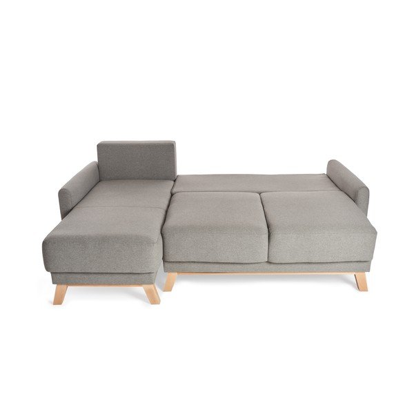Šviesiai pilka modulinė kampinė sofa-lova Bonami Selection Pop-image-3