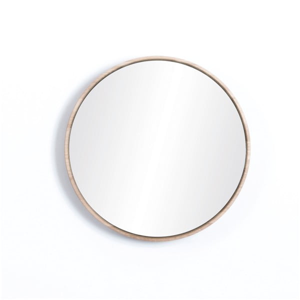 Sieninis veidrodis su ąžuolo masyvo rėmu Gazzda Look, ⌀ 22 cm-image-1