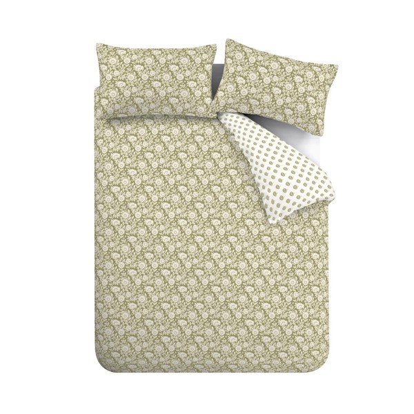 Dvigulė patalynė baltos spalvos/žalios spalvos 200x200 cm Tangier Floral – Pineapple Elephant-image-2