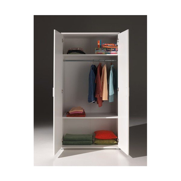 Balta drabužių spinta "Vipack Milan", 105 cm pločio-image-2