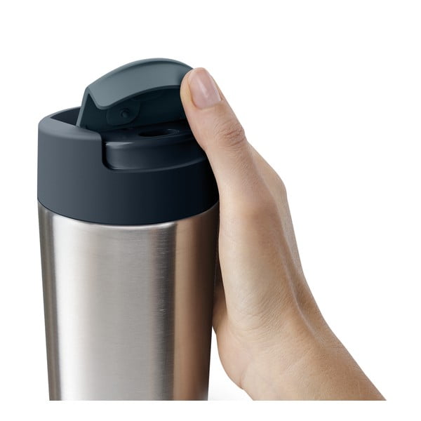 Kelioninis puodelis (ne termo) tamsiai mėlynos spalvos/blizgios sidabrinės spalvos 450 ml Sipp – Joseph Joseph-image-2