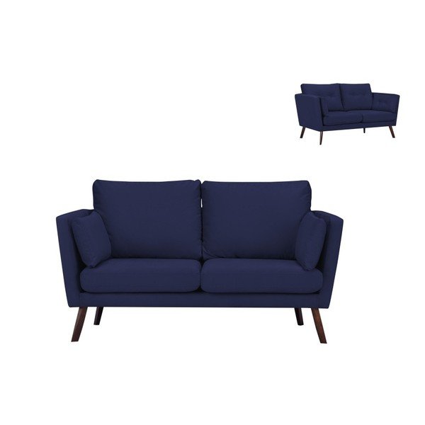 Tamsiai mėlyna 2 vietų sofa Mazzini Sofos Elena-image-1