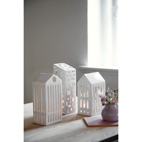 Balta keraminė žvakidė Kähler Design Urbania Lighthouse Pantheon-image-2