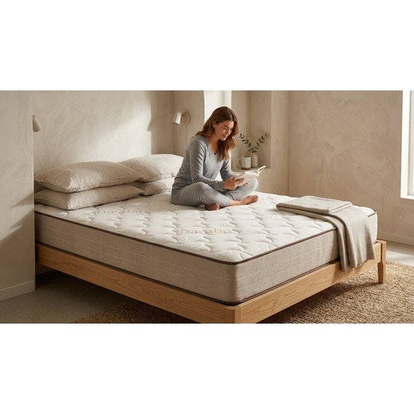 Dvipusis ir hipoalerginis čiužinys Moonia Bamboo Eco Fresh, 160 x 200 cm-image-1