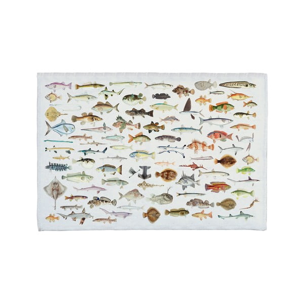 Vonios kilimėlis su medvilnės mišiniu Really Nice Things Fish in the Ocean, 40 x 60 cm