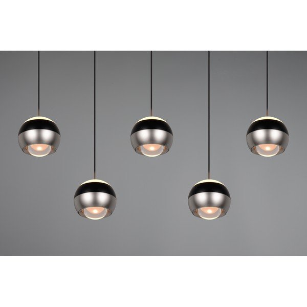 Juodos spalvos/sidabrinės spalvos kabantis šviestuvas LED Orbit – Trio Select-image-2